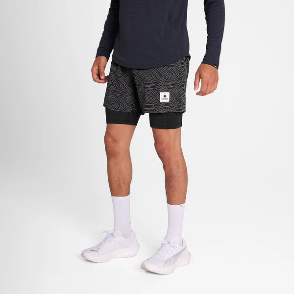 Saysky Reflective Pace 2 in 1 Shorts 5" Men