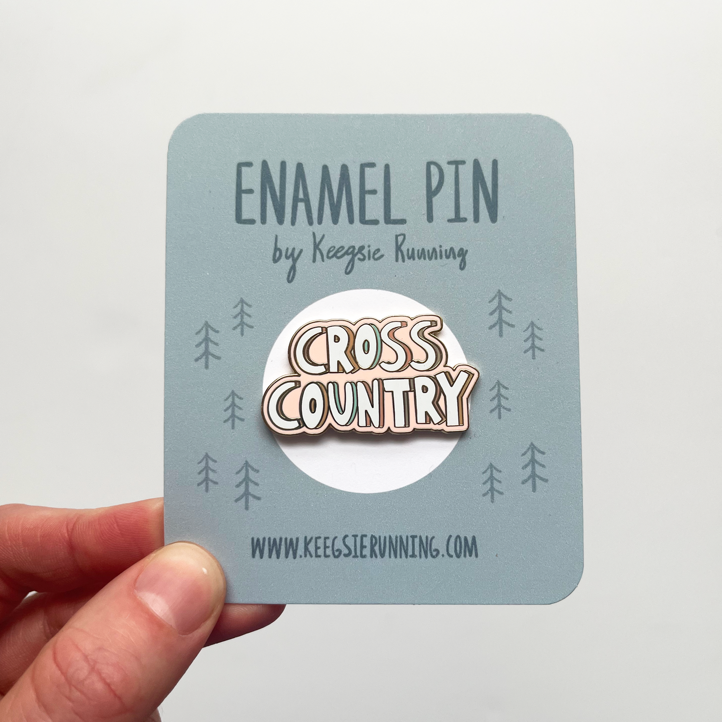 Keegsie Running Cross Country Enamel Pin