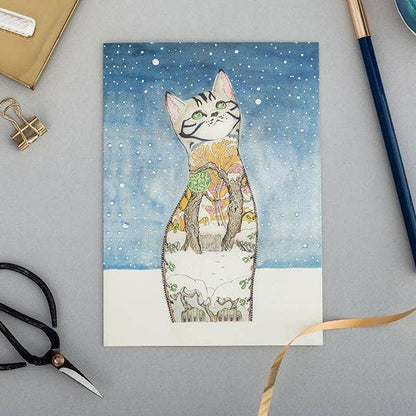 Cat in the Snow Card