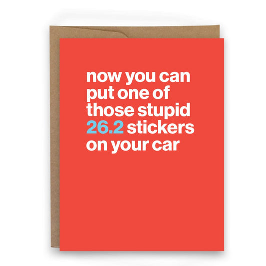 26.2 Marathon Sticker Card For Your Car