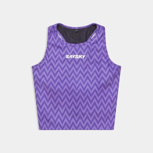 SAYSKY Zig Zag Combat Crop Top Women