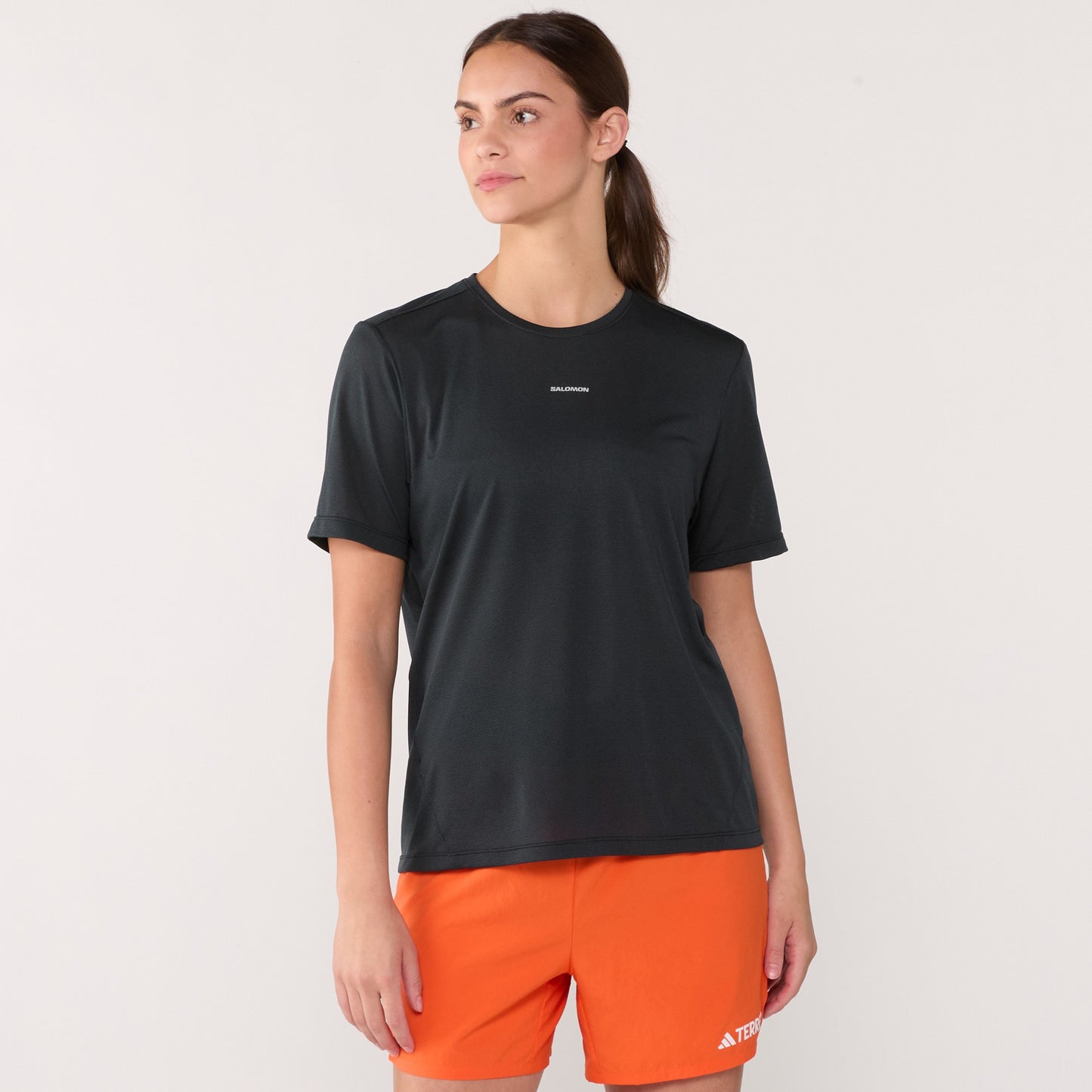 Salomon SHKout Core Deep Black Short Sleeve Tee Women