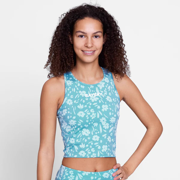 SAYSKY Flower Combat Crop Top Women
