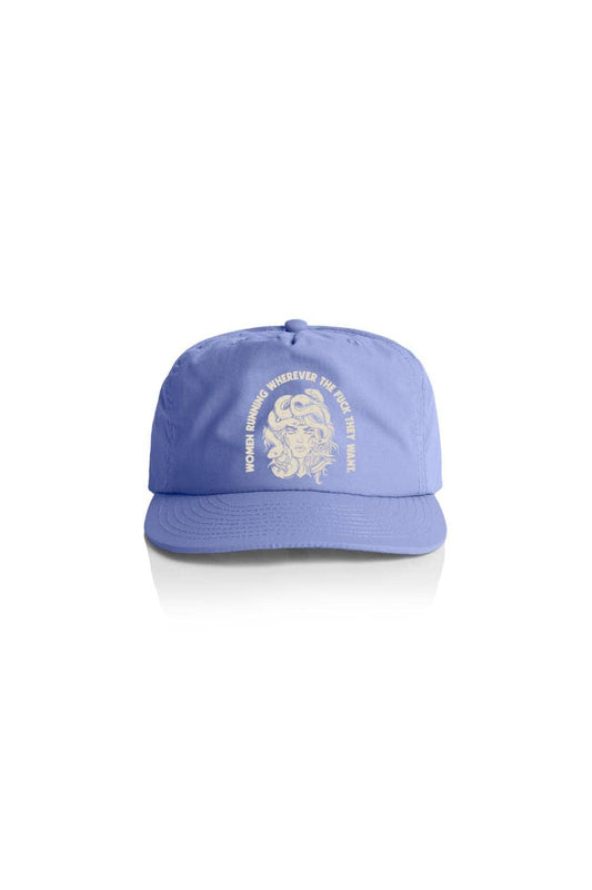 Women Running Wherever They Want Nylon Run Cap: Lapis / Curse