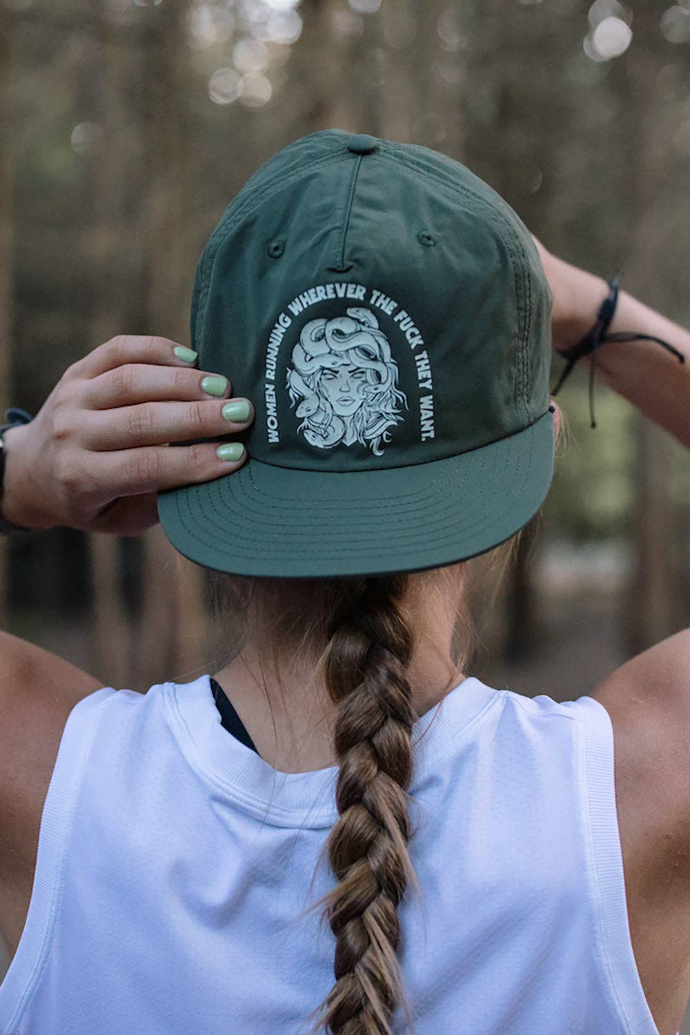 Women Running Wherever They Want Nylon Run Cap: Curse