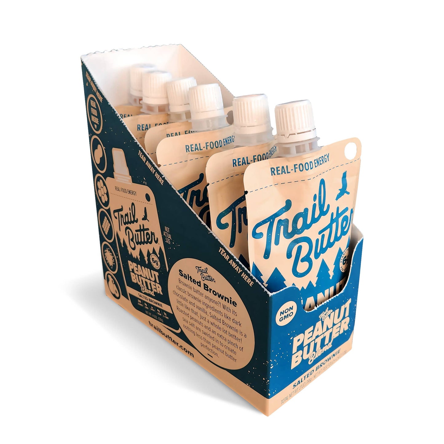 Salted Brownie Peanut Butter - (6) 4.5oz Pouches