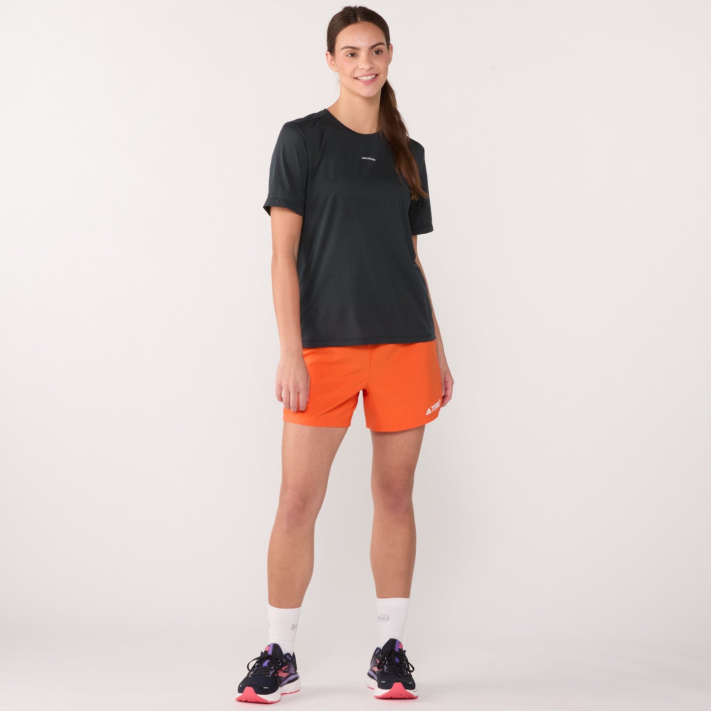 Salomon SHKout Core Deep Black Short Sleeve Tee Women