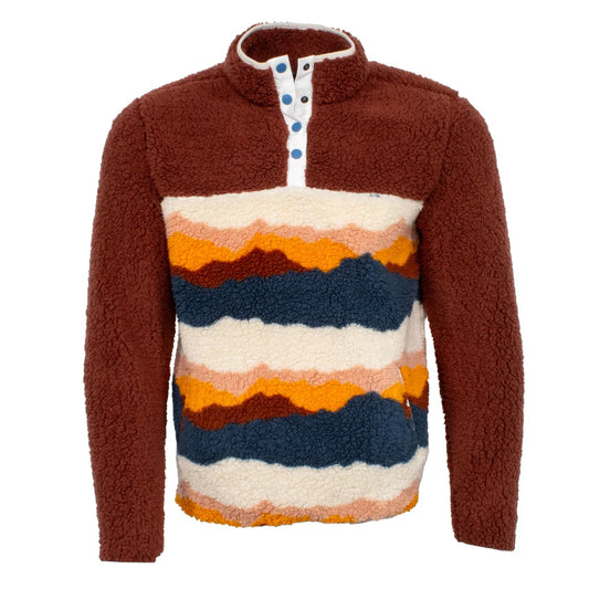 Jack & Sage Sherpa Quarter Button Pullover