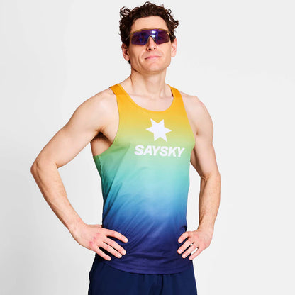 SaySky Drip Dye Flow Singlet Men
