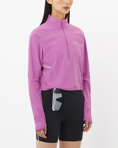 _Salomon Aero Hybrid Cropped Pullover Women