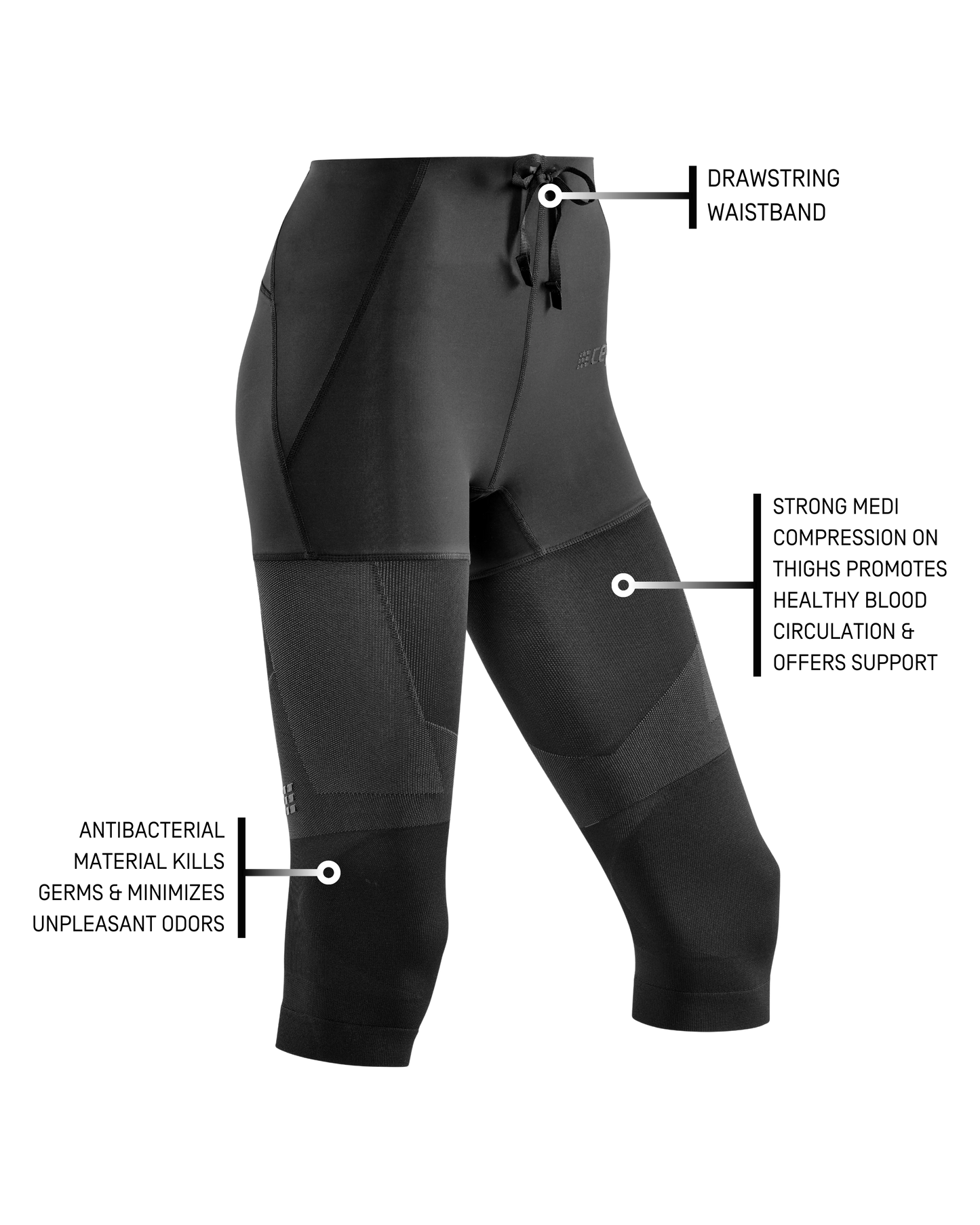 CEP Compression Tights 3/4 Women
