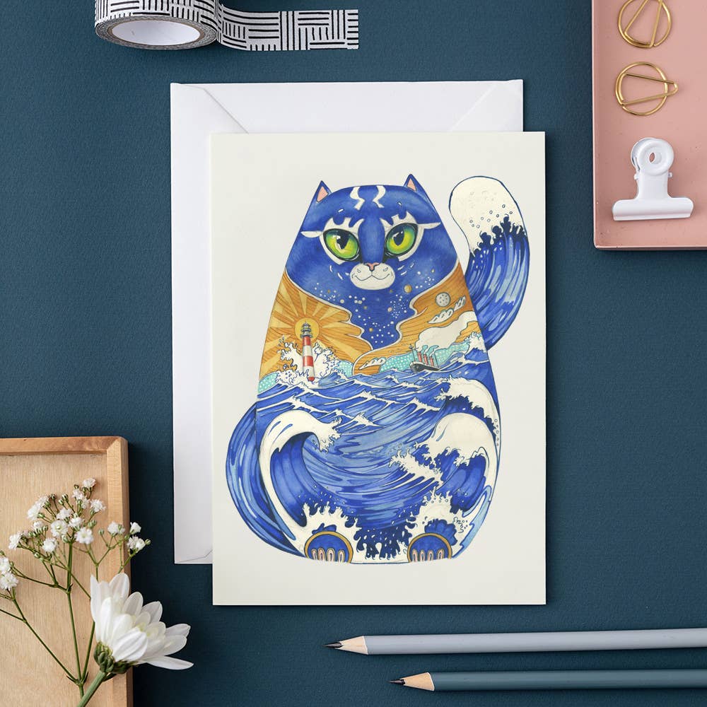 Ships Cat Greetings Card