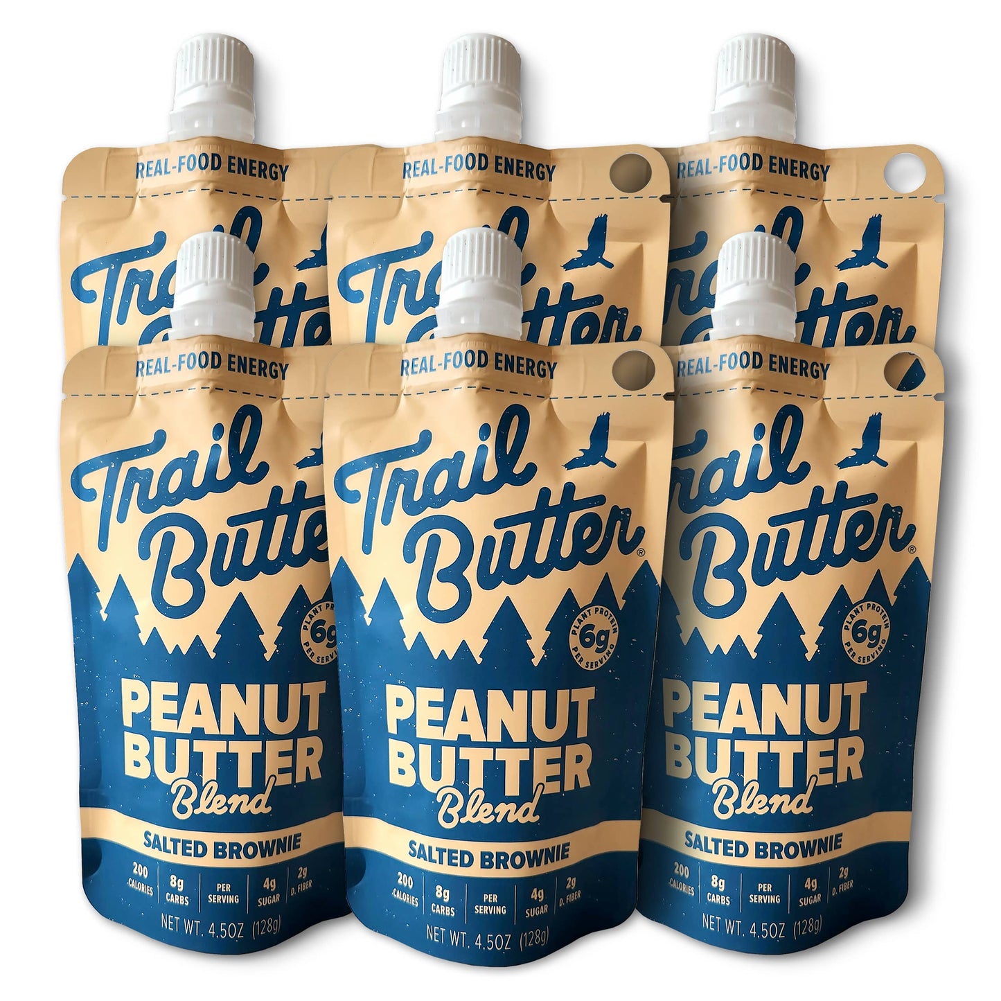Salted Brownie Peanut Butter - (6) 4.5oz Pouches