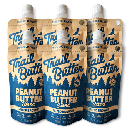 Salted Brownie Peanut Butter - (6) 4.5oz Pouches