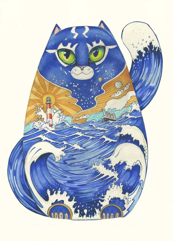 Ships Cat Greetings Card