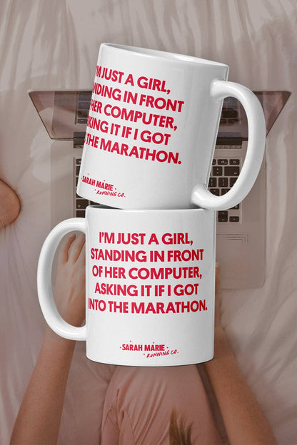 Just a Girl Marathon Mug: 11 oz
