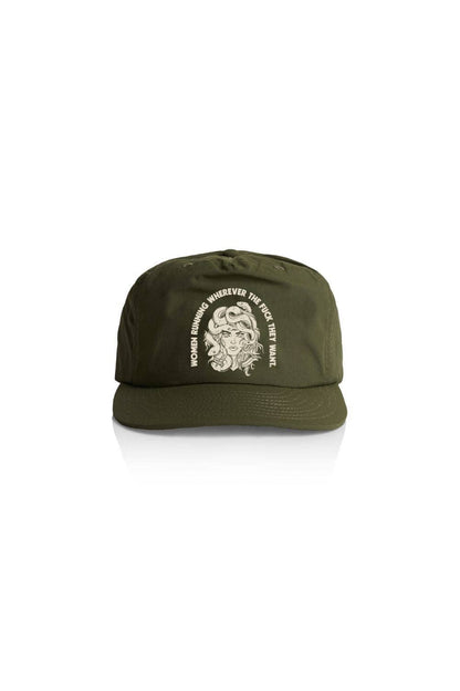 Women Running Wherever They Want Nylon Run Cap: Lapis / Curse