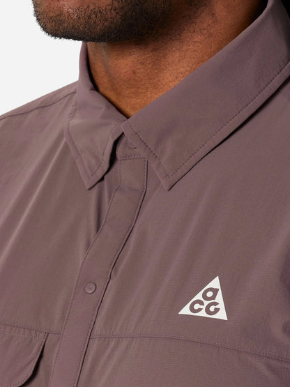 Nike Men's ACG Aireez Button-Up Short Sleeve Top
