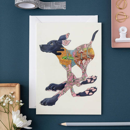 Black Labrador Card